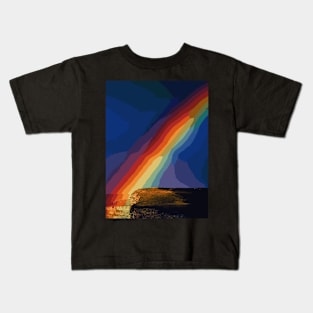 Colorful Rainbow - Landscape Kids T-Shirt